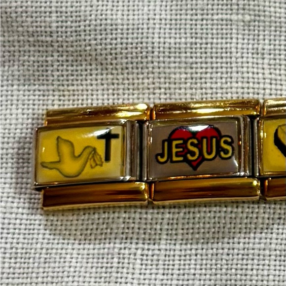 Y2K Uberry Italian Bracelet Gold Religious Charms Lot of 5 combined NWOT - Picture 3 of 4